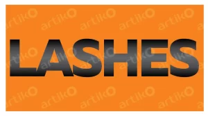 Дизайн шаблона визитки для лэшмейкера оранжевый